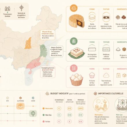 Gâteaux chinois : mooncakes, nian gao et fa gao — les pâtisseries qui rythment les fêtes de l’Empire découvrez les gâteaux chinois traditionnels comme les mooncakes, nian gao et fa gao, des pâtisseries emblématiques qui accompagnent et célèbrent les fêtes de l'empire avec saveur et histoire.