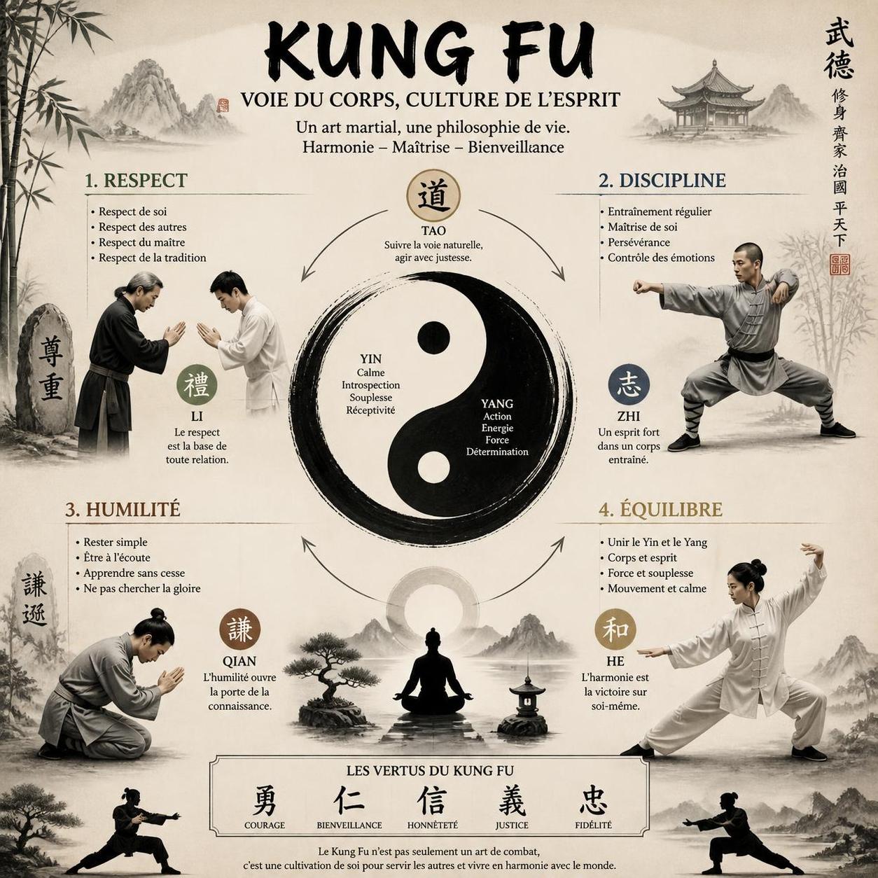 découvrez l'histoire riche du kung fu, ses styles régionaux variés et sa profonde dimension spirituelle, bien au-delà d'un simple art martial.