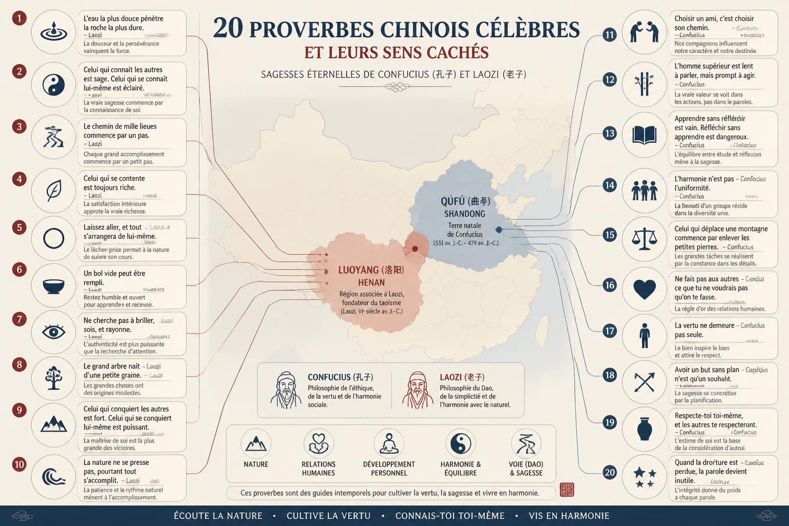 découvrez 20 proverbes chinois et leur signification profonde, révélant la sagesse intemporelle de confucius et laozi en une seule phrase.