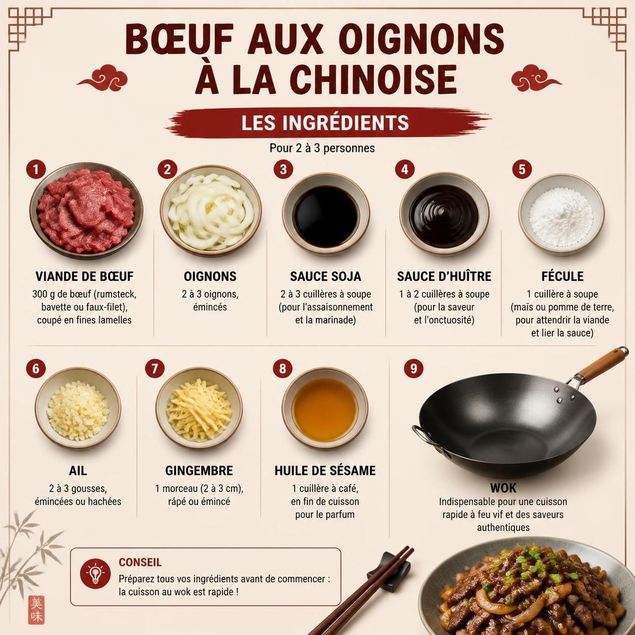 découvrez la recette rapide et savoureuse du bœuf aux oignons à la chinoise, un plat emblématique des rues de pékin à réaliser en seulement 15 minutes.
