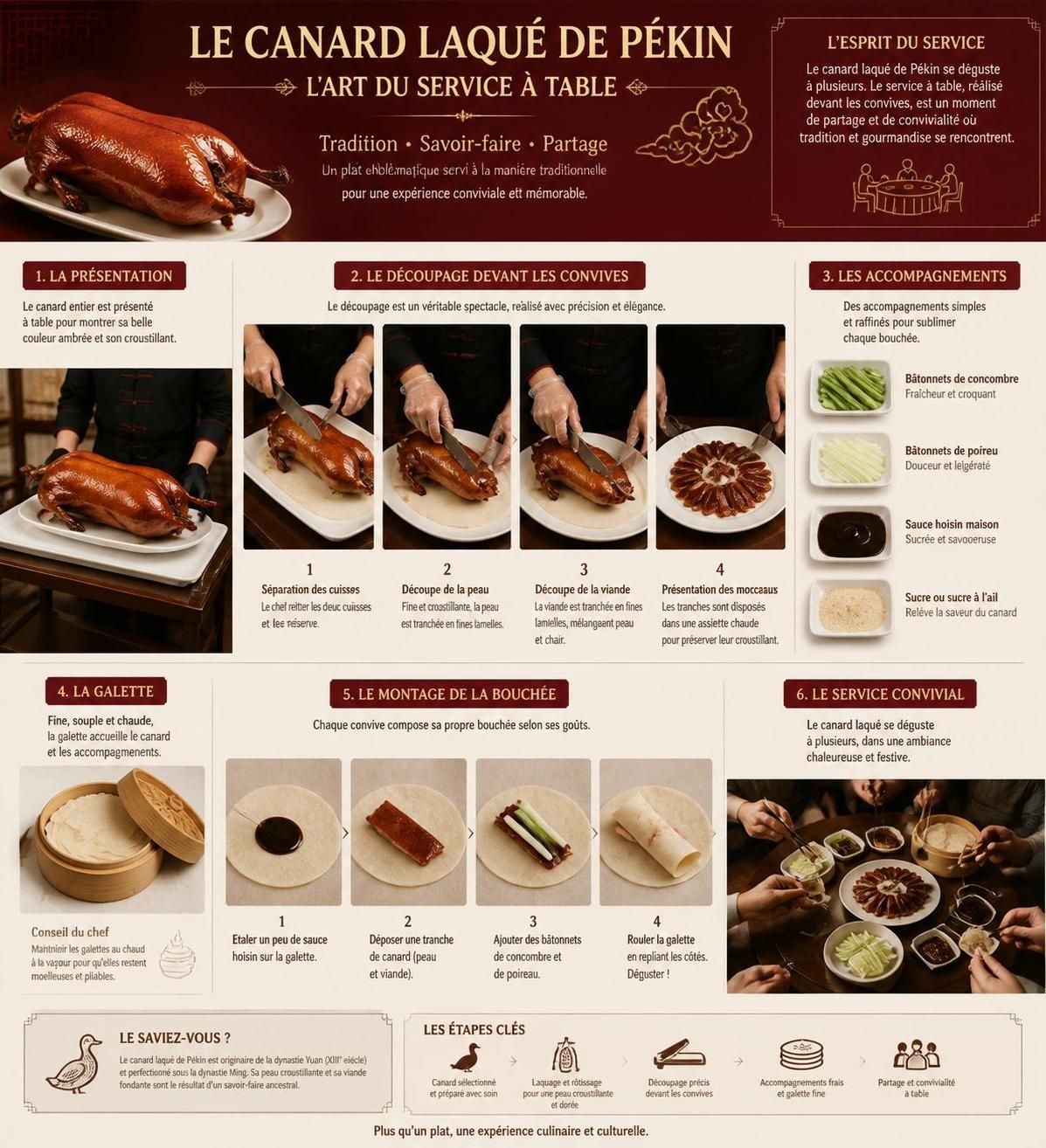découvrez l'histoire du canard laqué de pékin, les techniques traditionnelles de rôtisserie et les meilleurs endroits pour déguster le véritable plat authentique, loin des imitations.