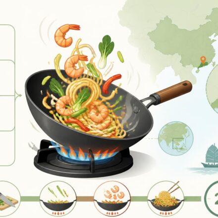 découvrez notre recette rapide de crevettes aux nouilles chinoises sautées au wok, prête en 20 minutes, pour savourer les saveurs authentiques de la cuisine de canton chez vous.