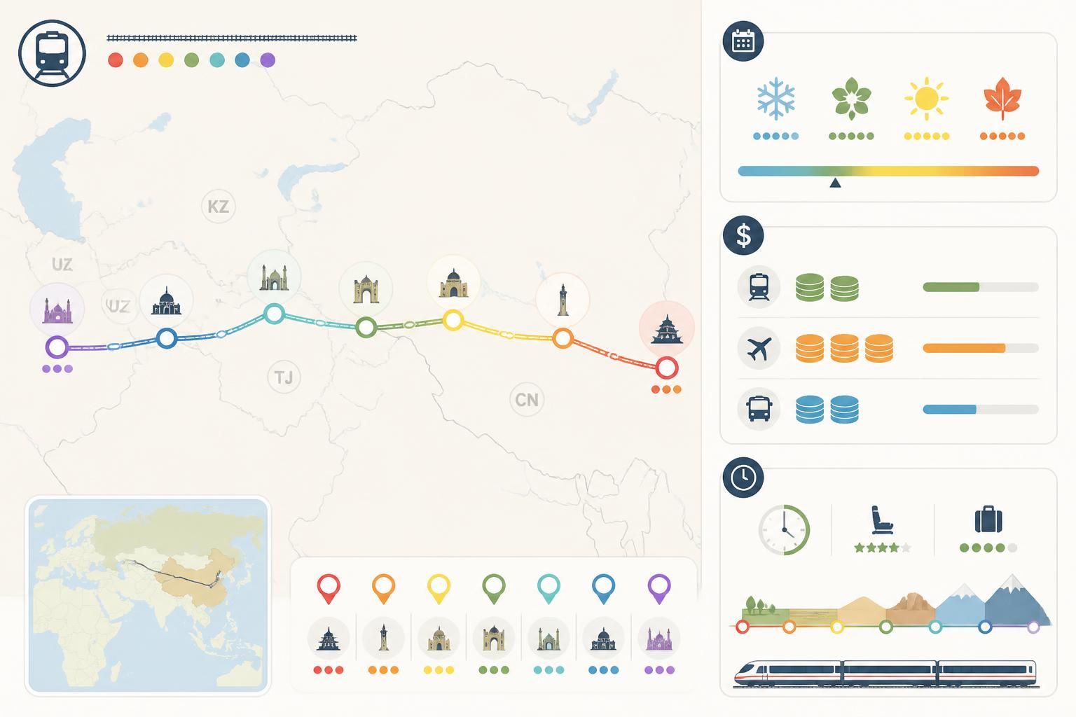 découvrez la route de la soie moderne : un voyage en train fascinant de xi'an à kashgar, à travers des paysages historiques et culturels uniques.