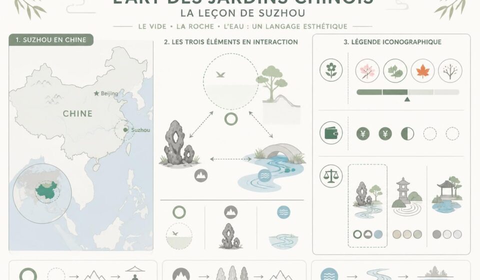 découvrez l'art des jardins chinois à travers le vide, la roche et l'eau, véritables langages esthétiques révélés lors d'une leçon immersive à suzhou.