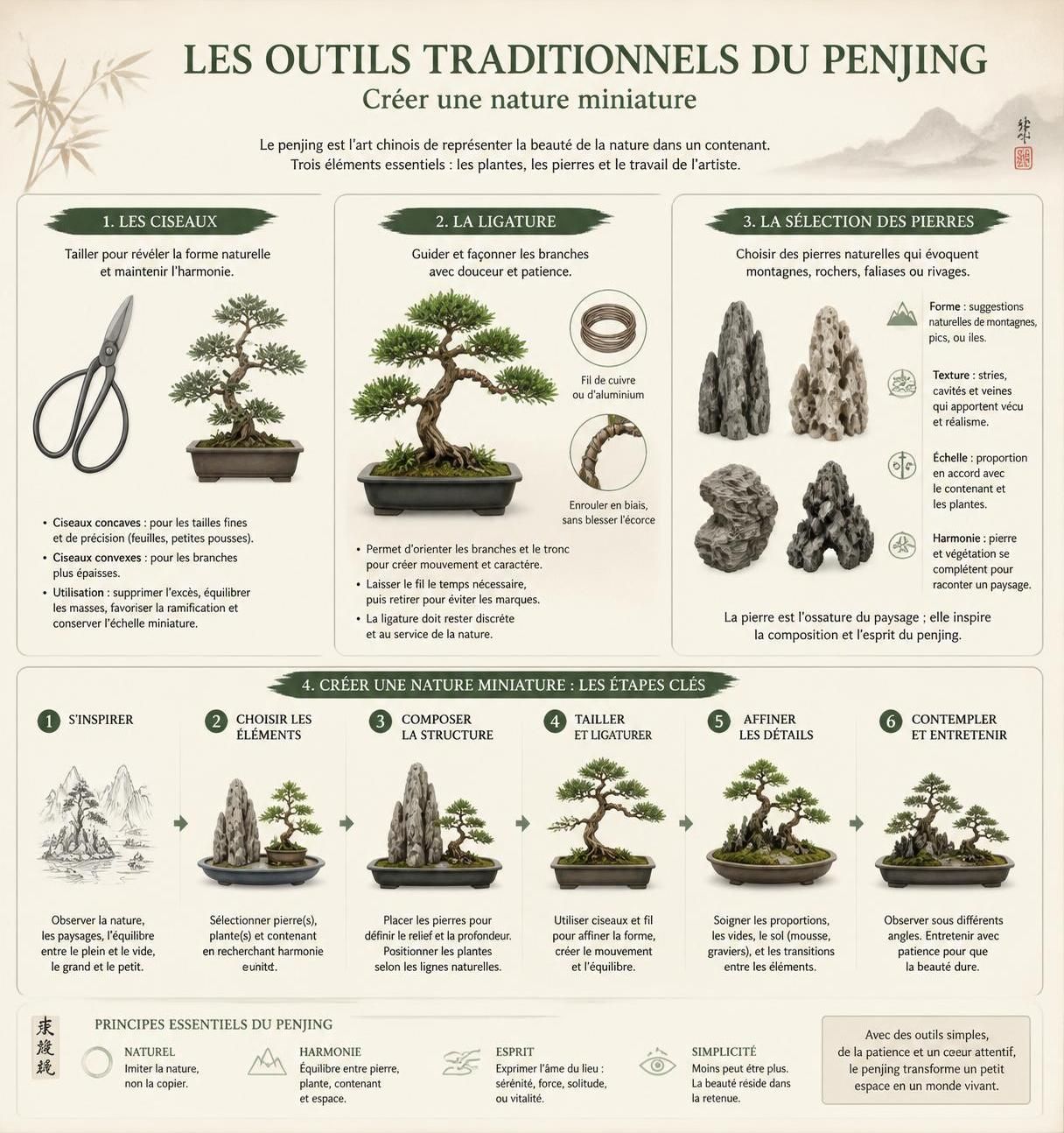 découvrez l'art du penjing, la version chinoise du bonsaï : explorez son histoire, ses styles uniques et apprenez à le cultiver chez vous pour sublimer votre intérieur.
