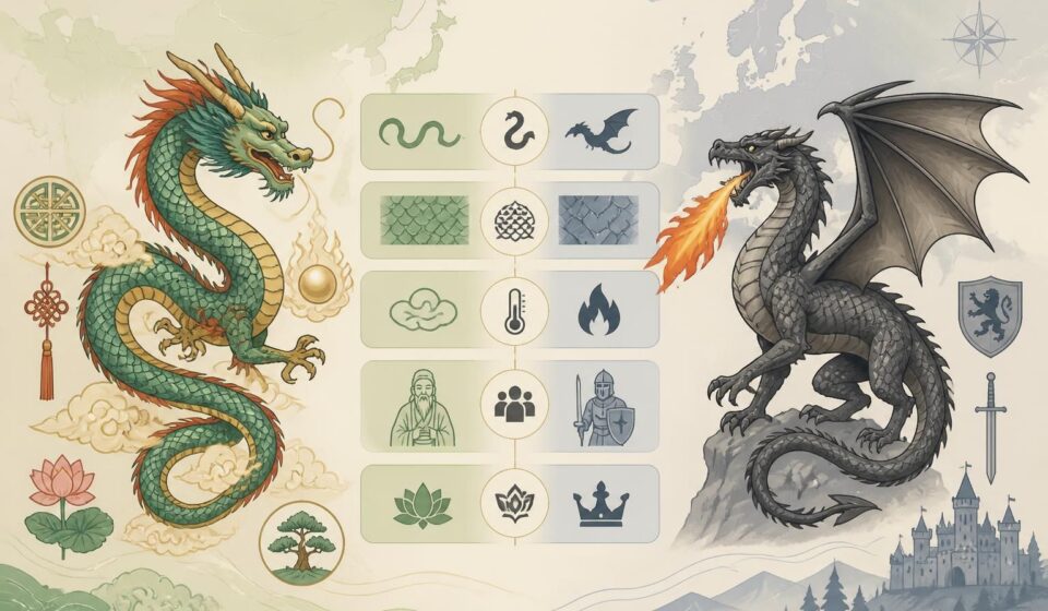 découvrez pourquoi le dragon chinois, symbole de chance et de sagesse, diffère profondément du dragon occidental et explorez ses significations culturelles uniques.