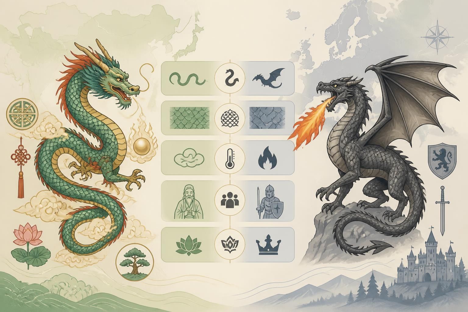 découvrez pourquoi le dragon chinois, symbole de chance et de sagesse, diffère profondément du dragon occidental et explorez ses significations culturelles uniques.
