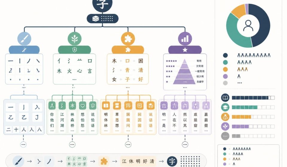 découvrez l'organisation des 50 000 caractères chinois et apprenez combien un locuteur natif maîtrise réellement dans l'écriture chinoise.