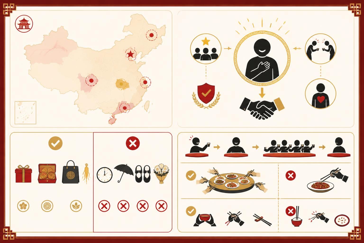 découvrez les codes sociaux en chine : le concept de mianzi, l'importance des cadeaux et les règles à suivre lors des repas pour ne jamais offenser votre hôte.