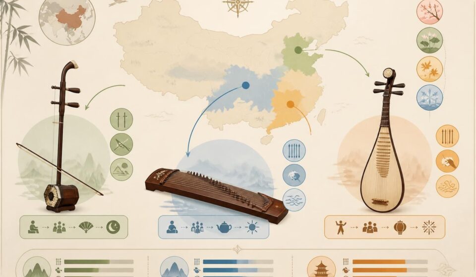 découvrez la richesse de la musique traditionnelle chinoise à travers l'erhu, le guzheng et le pipa, trois instruments emblématiques qui vous plongent au cœur de l'âme de la chine.