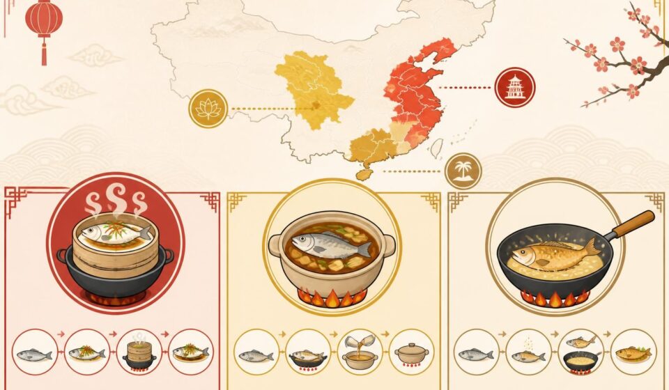 découvrez les trois grands classiques de la cuisine chinoise : poisson à la vapeur, braisé et frit, des recettes savoureuses et authentiques à maîtriser.