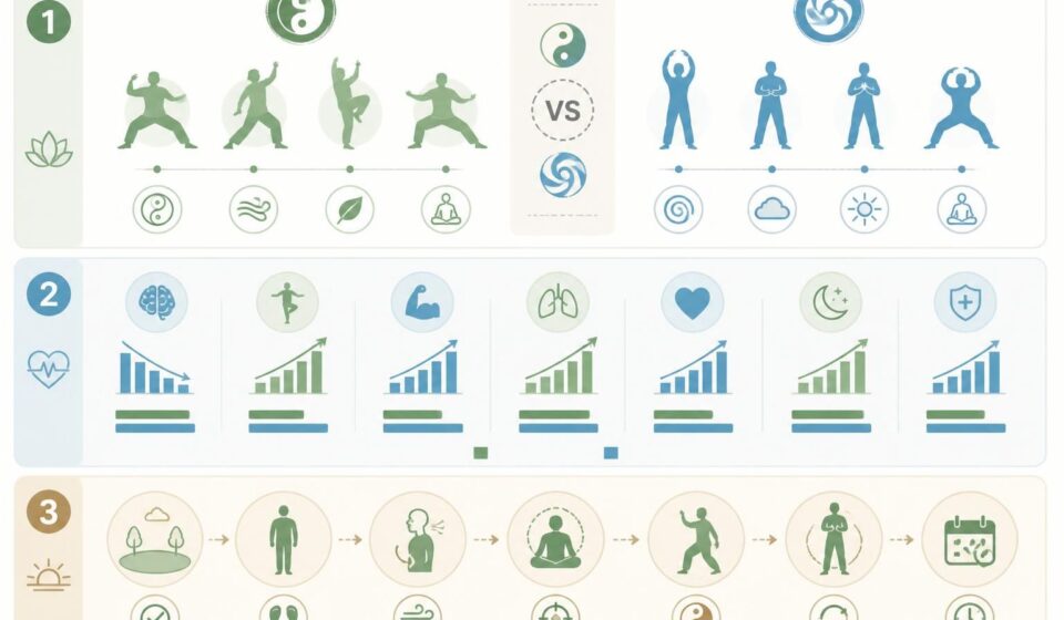 découvrez les différences entre tai chi et qigong, leurs bienfaits prouvés sur la santé, et comment débuter facilement sans équipement ni professeur, pour une pratique accessible à tous.