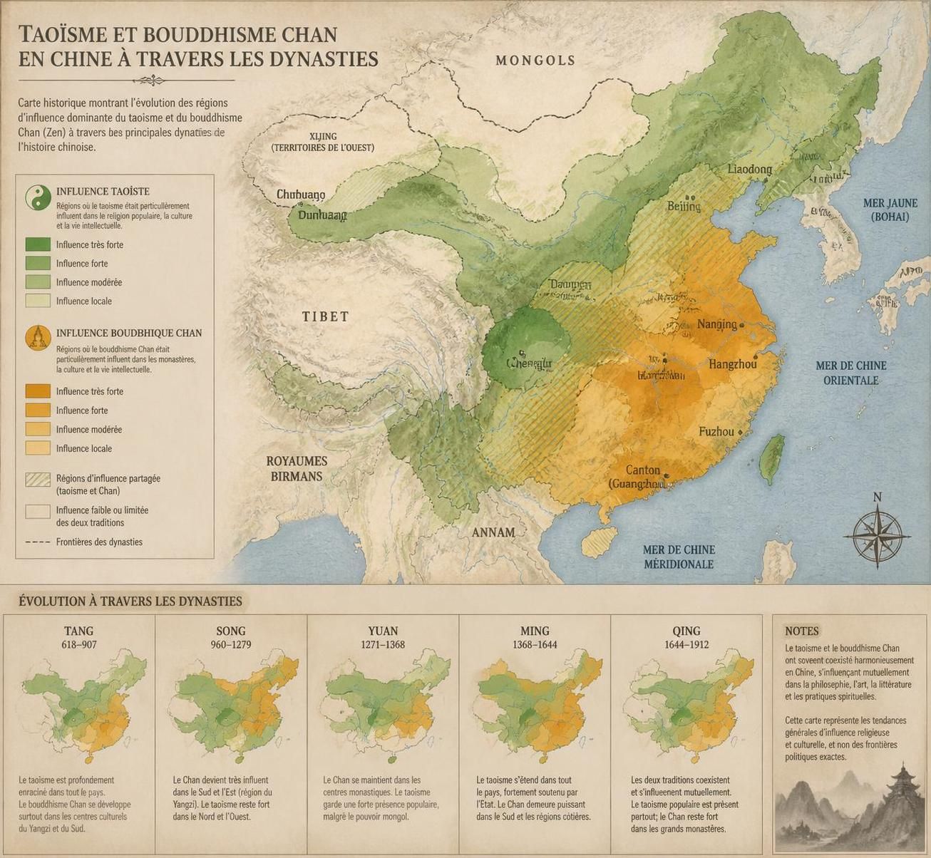 découvrez les origines, les croyances et les pratiques du taoïsme et du bouddhisme chan en chine, deux courants spirituels qui coexistent harmonieusement depuis des siècles.