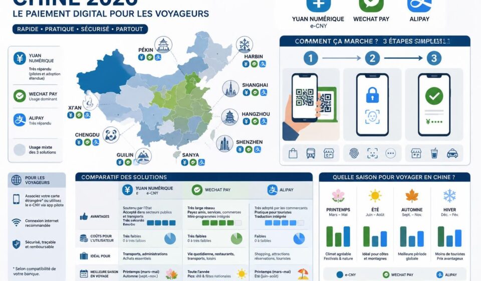 découvrez comment utiliser le yuan, wechat pay et alipay pour vos paiements en chine en 2026 grâce à notre guide complet destiné aux voyageurs étrangers.