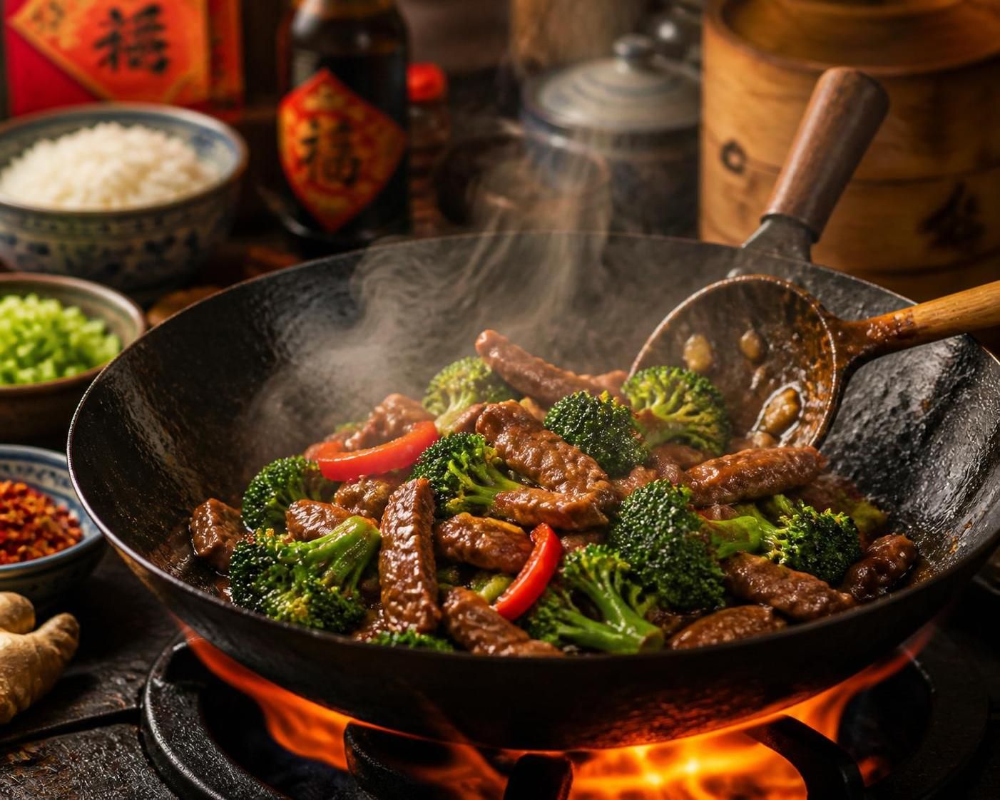 découvrez les recettes incontournables de la cuisine chinoise avec le bœuf broccoli, moo shu et la sauce huître. maîtrisez ces trois plats savoureux et faciles à préparer pour régaler vos proches.