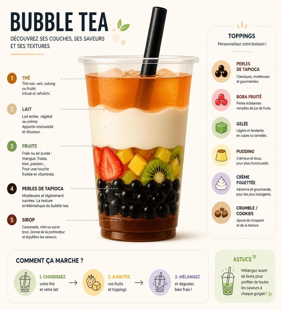 découvrez les origines et recettes traditionnelles du thé au lait hongkongais et du bubble tea, et comprenez pourquoi ces deux boissons populaires sont si différentes malgré leurs similitudes.