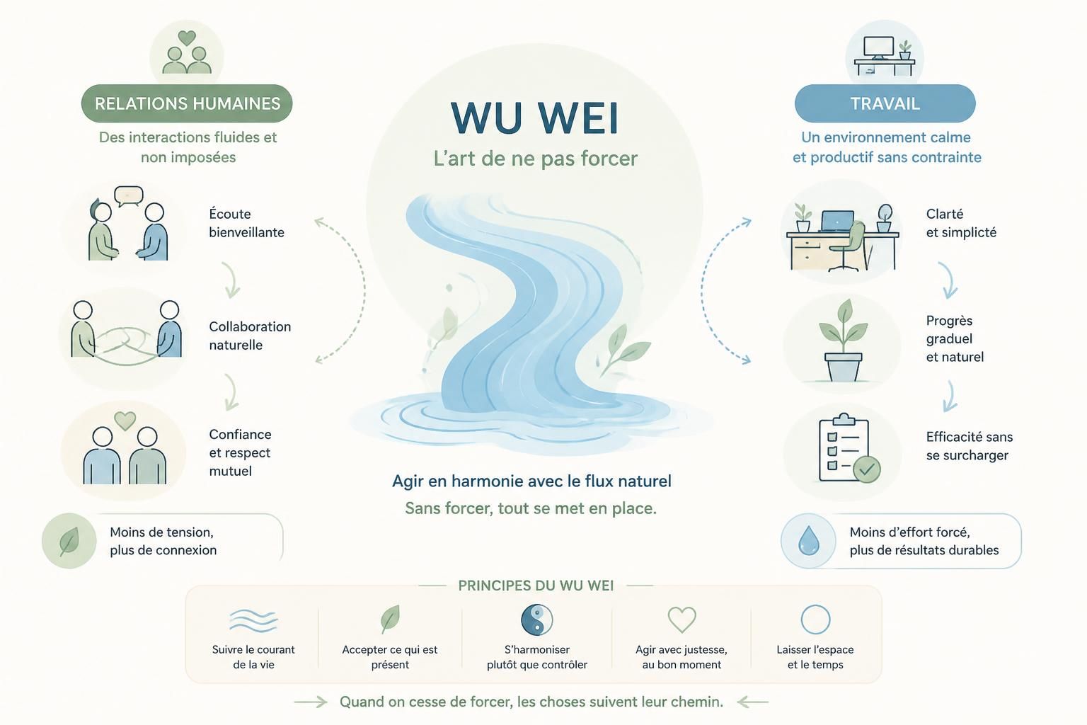 découvrez le wu wei, l'art taoïste de l'action sans effort, et comment ce principe peut transformer votre approche du travail et de vos relations pour plus de fluidité et d'harmonie.