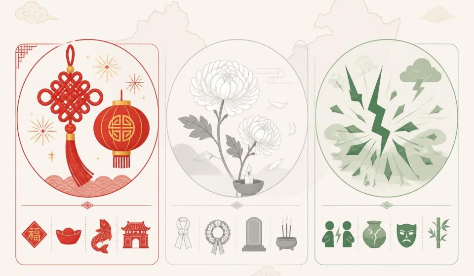 découvrez le symbolisme des couleurs en chine : le rouge porte-bonheur, le blanc associé au deuil, le vert synonyme de désaccord, et comprenez leur signification culturelle dans ce guide complet.