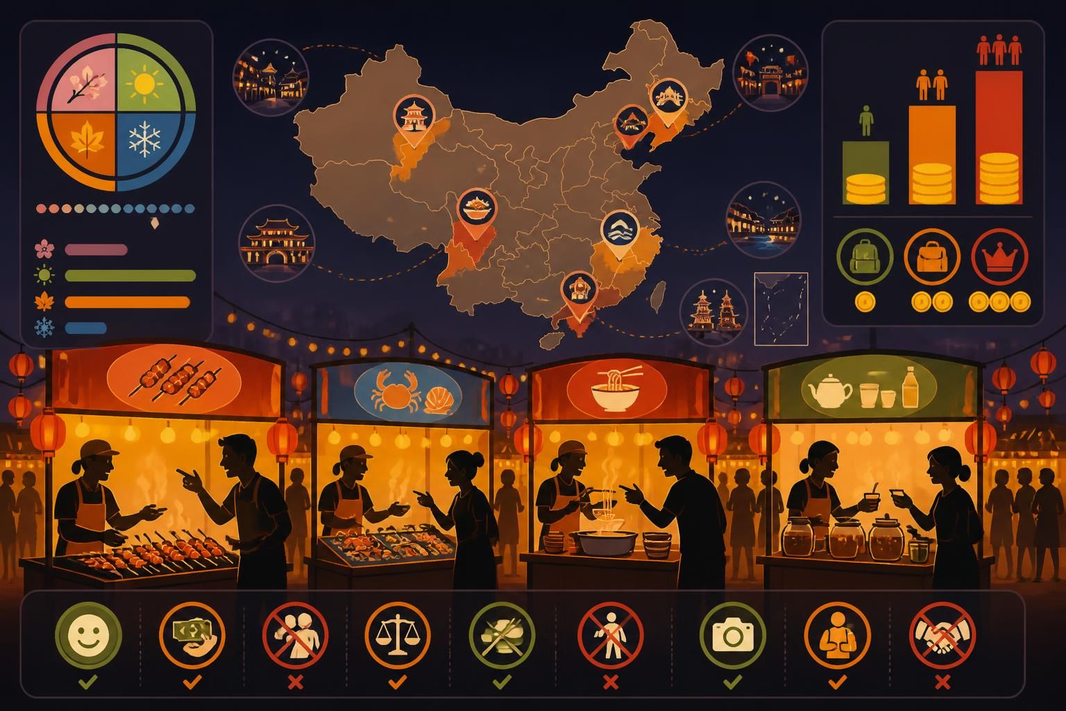 découvrez l'ambiance unique des marchés nocturnes en chine, entre street food savoureuse, échanges chaleureux avec les vendeurs et une atmosphère authentique loin des circuits touristiques.