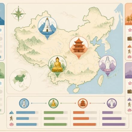 Les quatre montagnes sacrées du bouddhisme chinois : Wutai, Emei, Jiuhua et Putuo découvrez les quatre montagnes sacrées du bouddhisme chinois : wutai, emei, jiuhua et putuo, lieux emblématiques de spiritualité, de pèlerinage et de culture.