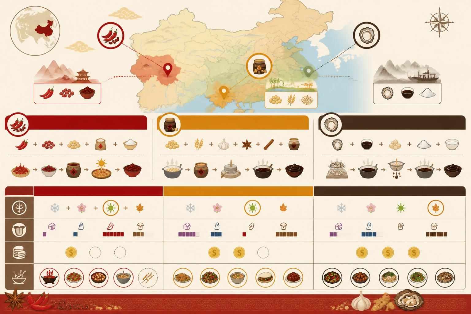 découvrez les sauces chinoises incontournables comme la doubanjiang, la sauce hoisin et la sauce aux huîtres avec notre guide complet pour sublimer vos plats.
