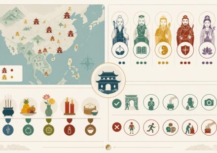 Les temples taoïstes : divinités, offrandes et comment se comporter lors d’une visite découvrez les temples taoïstes : explorez les divinités vénérées, les offrandes traditionnelles et les règles de conduite essentielles pour une visite respectueuse et enrichissante.