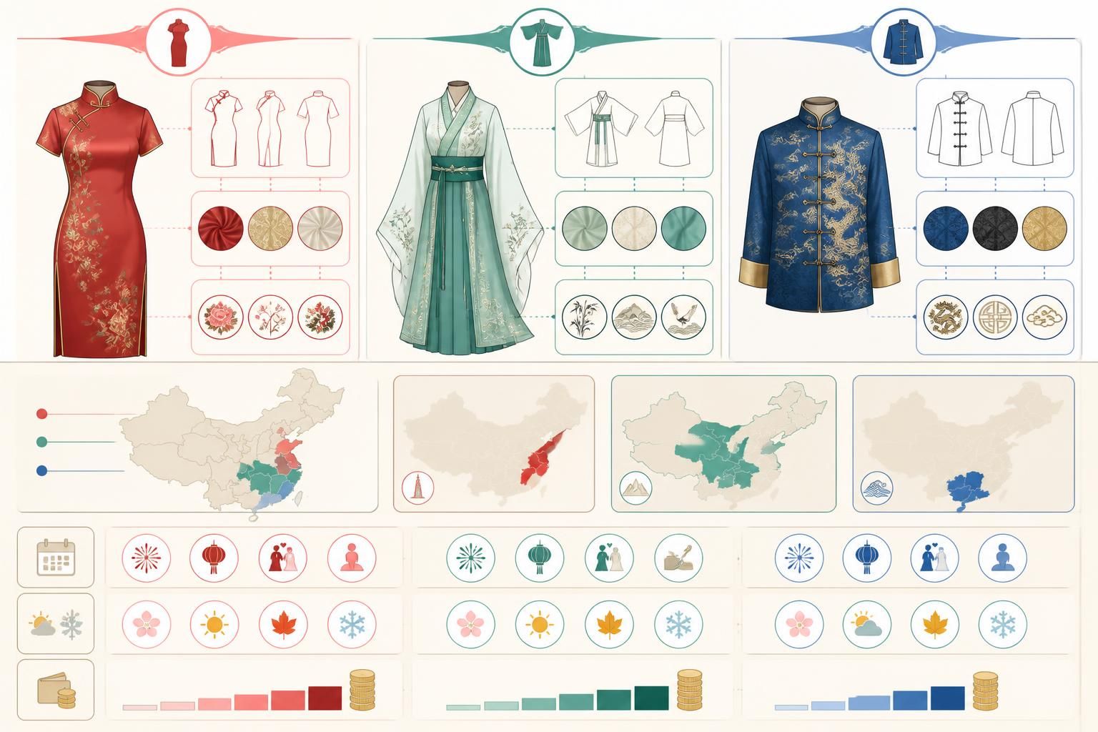découvrez l'histoire et la signification des vêtements traditionnels chinois, tels que le qipao, le hanfu et le tangzhuang, ainsi que les occasions parfaites pour les porter avec élégance.