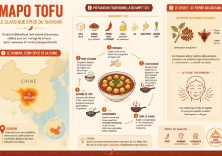 découvrez la recette authentique du mapo tofu, le plat sichuanais le plus clivant, et le secret du poivre de sichuan qui engourdit les papilles pour une expérience unique.