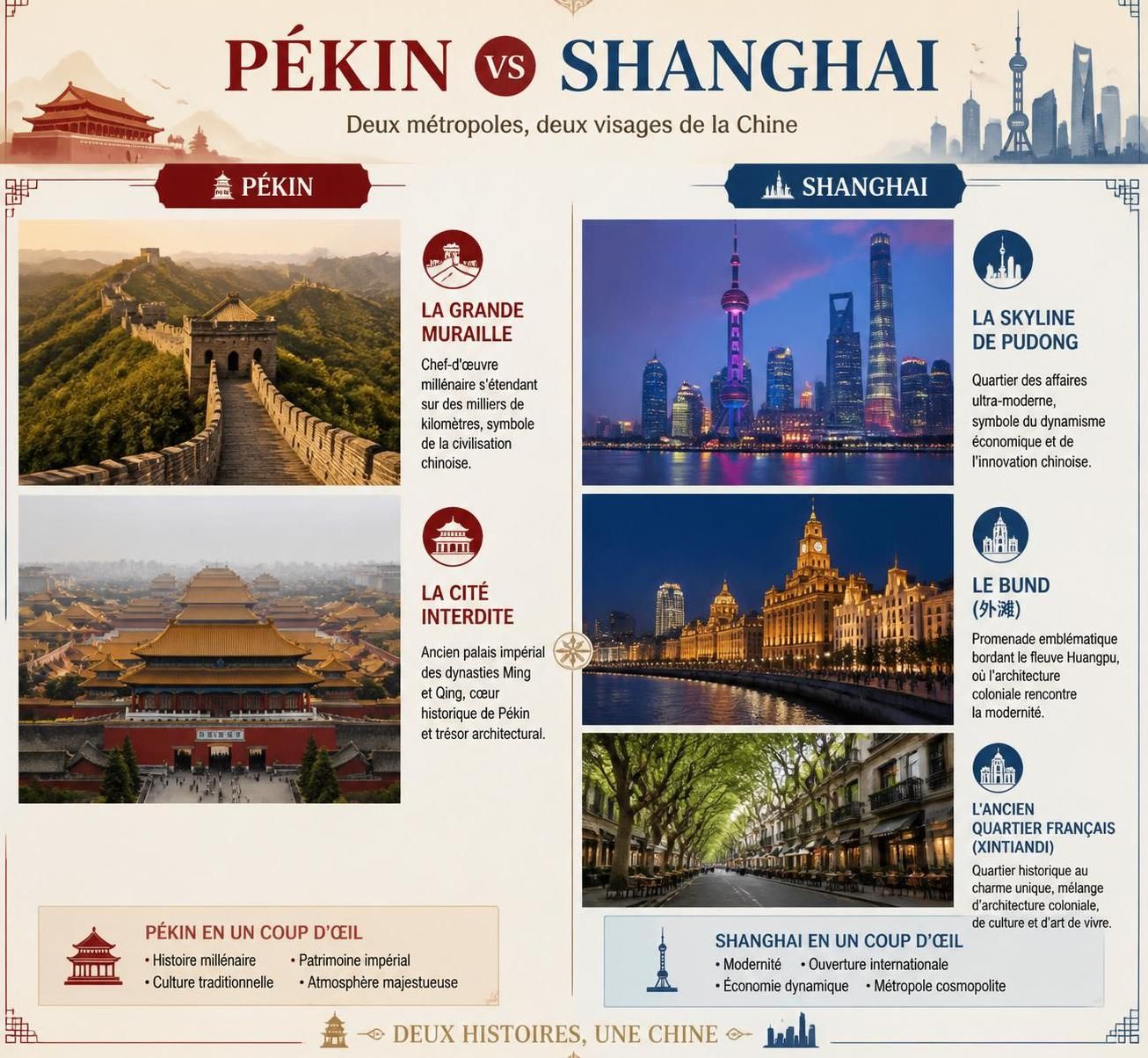 découvrez les différences entre shanghai et pékin pour choisir la destination idéale de votre premier voyage en chine : culture, attractions et ambiance au rendez-vous.